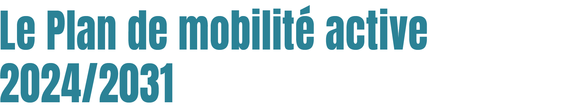 Le Plan de mobilité active