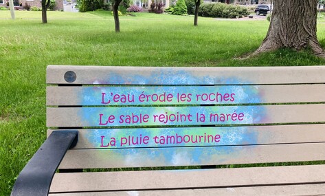 Les bancs publics poétiques se refont une beauté